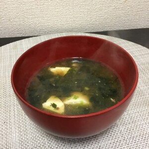 あおさと豆腐の味噌汁♡